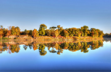 Картинка природа реки озера деревья река осень отражение