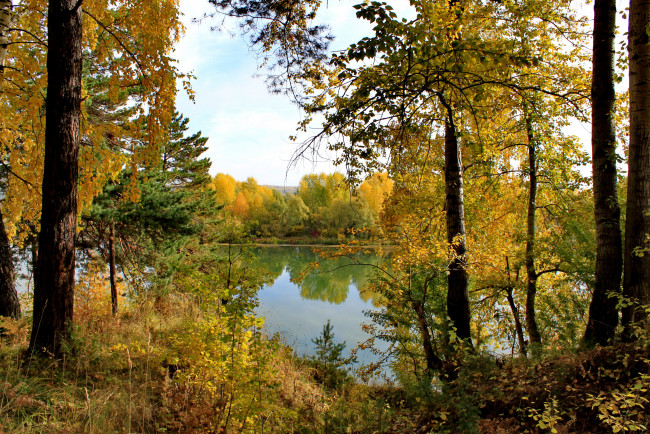 Обои картинки фото природа, реки, озера, река, сентябрь, расота, лес, осень