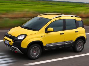 обоя автомобили, fiat, 319, cross, желтый, 2014г, panda