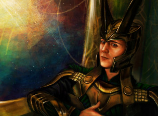 Картинка рисованные кино thor шлем tom hiddleston