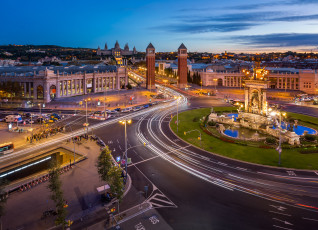 Картинка barcelona +catalonia +spain города барселона+ испания панорама магистраль площадь