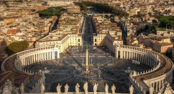 обоя vatican, города, рим,  ватикан , италия, панорама, площадь