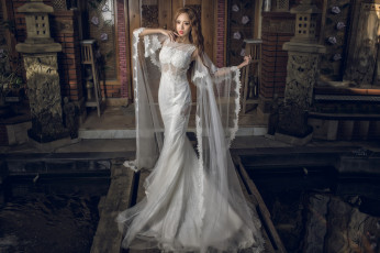 Картинка девушки -unsort+ азиатки девушка поза стиль азиатка платье свадебное