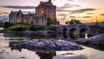 обоя города, замок эйлен-донан , шотландия, eilean, donan, castle