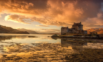 Картинка города замок+эйлен-донан+ шотландия eilean donan castle