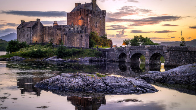 Обои картинки фото города, замок эйлен-донан , шотландия, eilean, donan, castle