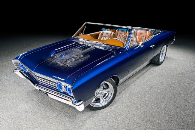 Обои картинки фото 1967-chevrolet-chevelle-convertible, автомобили, chevrolet