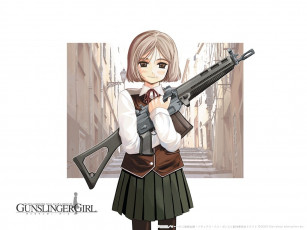 обоя аниме, gun, slinger, girl