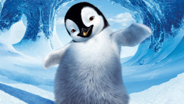 Картинка happy feet мультфильмы пингвин