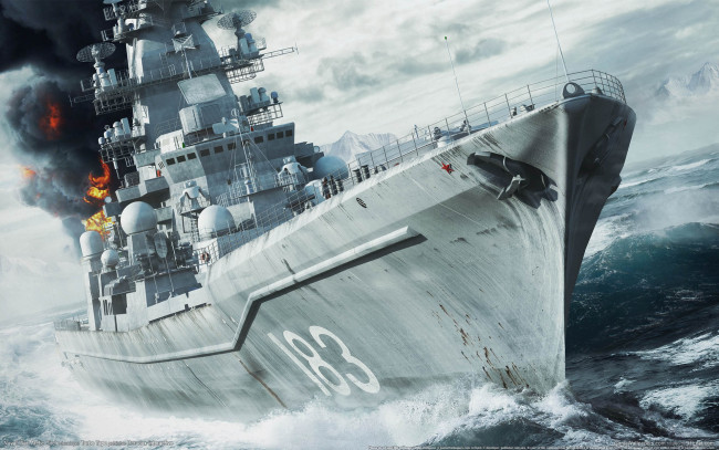 Обои картинки фото naval, war, arctic, circle, видео, игры, корабль