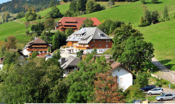 Картинка германия тодтнау города пейзажи дома горы поля