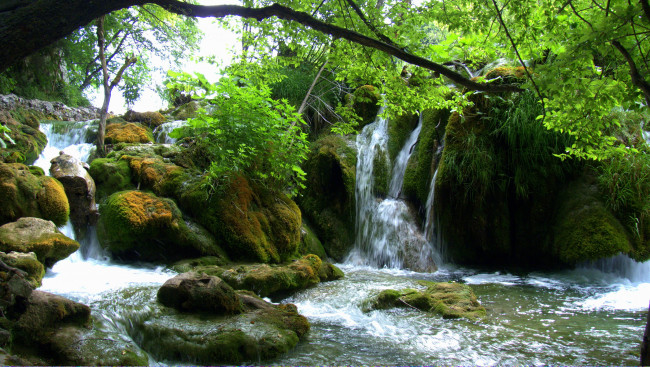 Обои картинки фото плитвицкие, озера, хорватия, природа, водопады, водопад