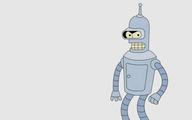 Обои картинки фото футурама, мультфильмы, futurama, bender, bending, rodriguez, бендер, робот