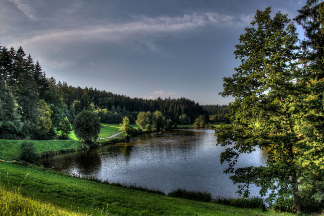 Обои картинки фото германия, шпрайтбах, природа, реки, озера, озеро, парк