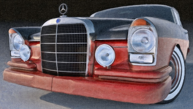 Обои картинки фото автомобили, рисованные, 1961, mercedes