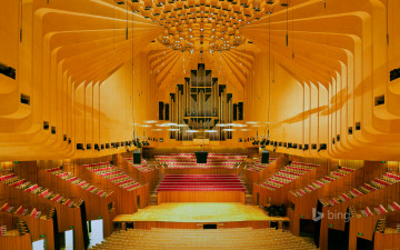 обоя интерьер, театральные,  концертные и кинозалы, орган, зал, театр, сидней, opera, sydney