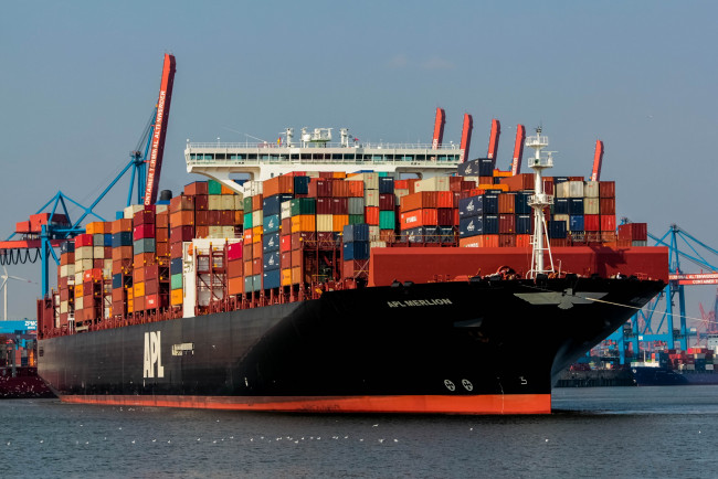 Обои картинки фото apl merlion, корабли, грузовые суда, контейнеровоз