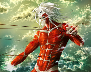 Картинка аниме shingeki+no+kyojin титан арт атака титанов эрен