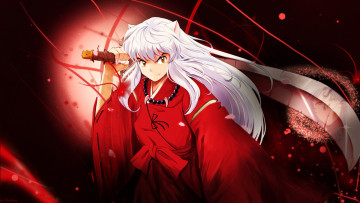 Картинка аниме inuyasha сешимару меч тессайга арт инуяша отражение