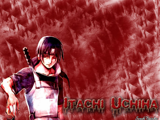 Обои картинки фото аниме, naruto, anbu, shinobi, itachi, ниндзя, оружие, меч, uchiha