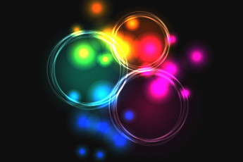 Картинка 3д+графика абстракция+ abstract rainbow colors огни фон lights неоновый neon background