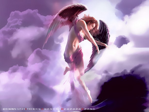 Картинка календари фэнтези calendar облако крылья ангел 2019