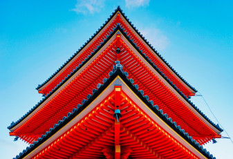 Картинка города -+здания +дома азиатская архитектура красный цвет япония lisheng chang