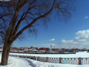 Картинка набережная костромки зимой города