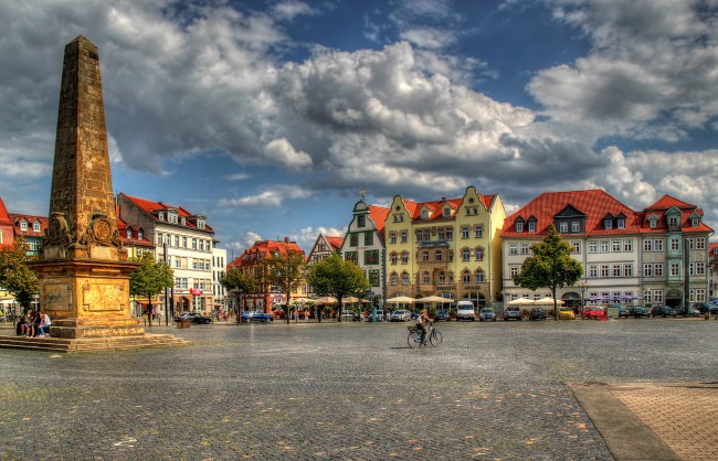 Обои картинки фото германия, эрфурт, альтштадт, города, улицы, площади, набережные, дома, площадь