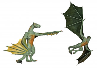 Картинка рисованные животные +сказочные +мифические драконы