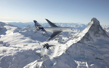 Картинка авиация разные+вместе горы