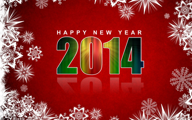 Обои картинки фото праздничные, векторная графика , новый год, новый, год, цифры, снежинки