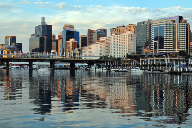 Обои картинки фото города, сидней , австралия, sydney, мост, дома, река