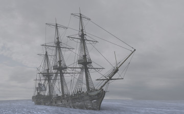 Картинка корабли 3d лед море корабль