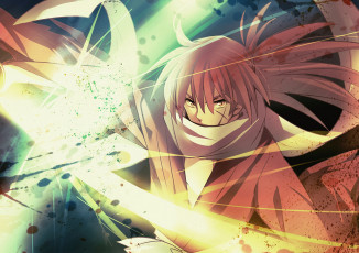 Картинка аниме rurouni+kenshin самурай kenshin меч мужчина himura