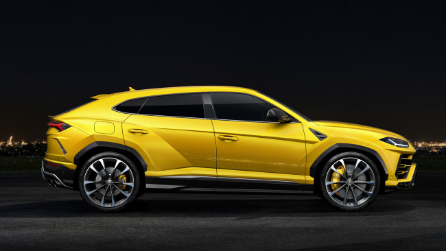 Обои картинки фото lamborghini urus 2019, автомобили, lamborghini, urus, 2019, жёлтый