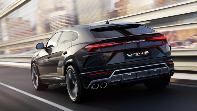 Обои картинки фото lamborghini urus 2019, автомобили, lamborghini, urus, 2019, чёрный