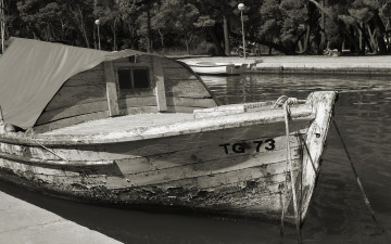 обоя корабли, лодки, шлюпки, черно-белое, фото