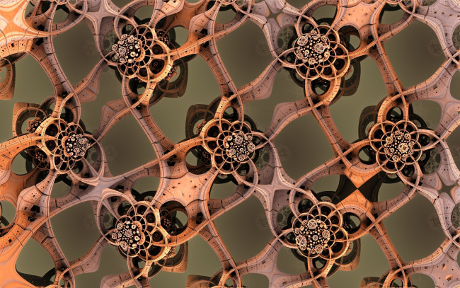 Обои картинки фото 3д, графика, fractal, фракталы, сегмент, сеть, узор