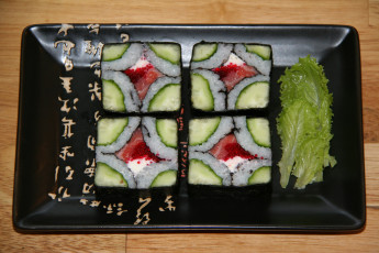 Картинка еда рыба морепродукты суши роллы японская кухня