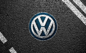 Картинка бренды авто мото volkswagen асфальт лого разметка