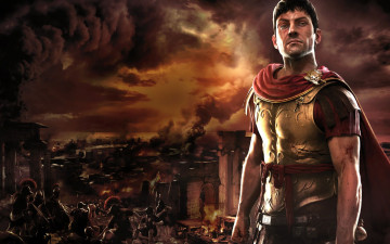 Картинка total war rome ii видео игры пожары доспехи город сражение воин