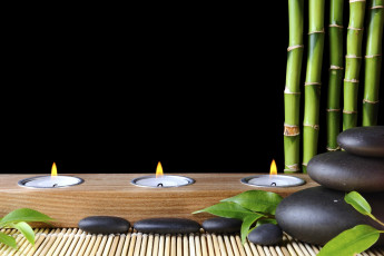 Картинка разное свечи камни бамбук