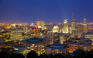 Картинка montreal+канада города -+панорамы montreal дома огни ночь панорама канада