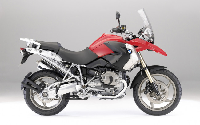 Обои картинки фото мотоциклы, bmw, r-1200-gs, 2009, красный