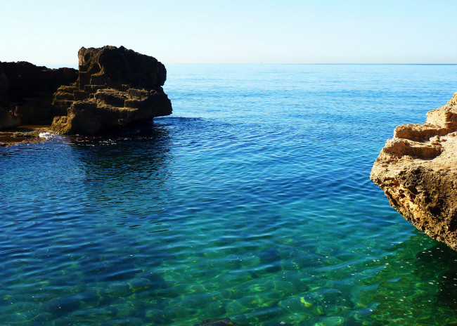 Обои картинки фото испания балеарские о-ва mallorca, природа, побережье, море, испания, камни