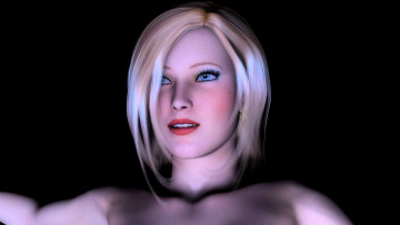 Картинка 3д+графика портрет+ portraits девушка блондинка фон взгляд