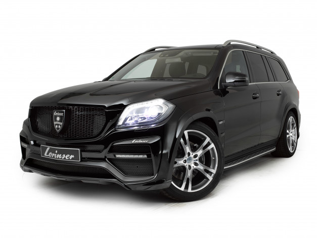 Обои картинки фото автомобили, mercedes-benz, темный, 2013г, x166, gl-klasse, lorinser