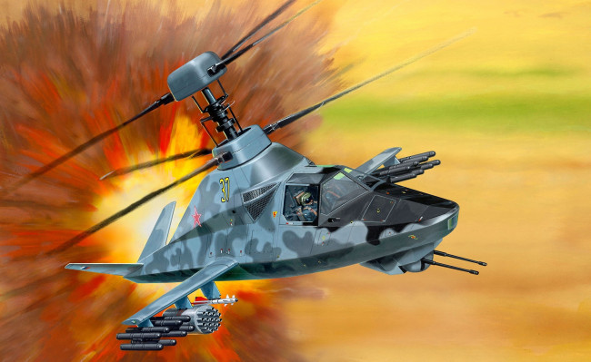 Обои картинки фото рисованное, армия, вертолет, оружие