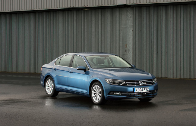 Обои картинки фото автомобили, volkswagen, passat, se, b8, 2015г, синий